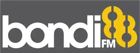 Bandit FM radio station logo with black and yellow design.