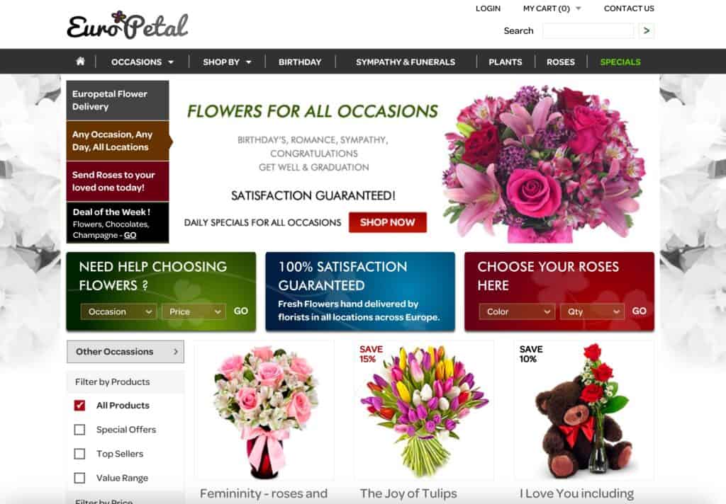 Beautiful floral arrangements for all occasions from Webmanage.