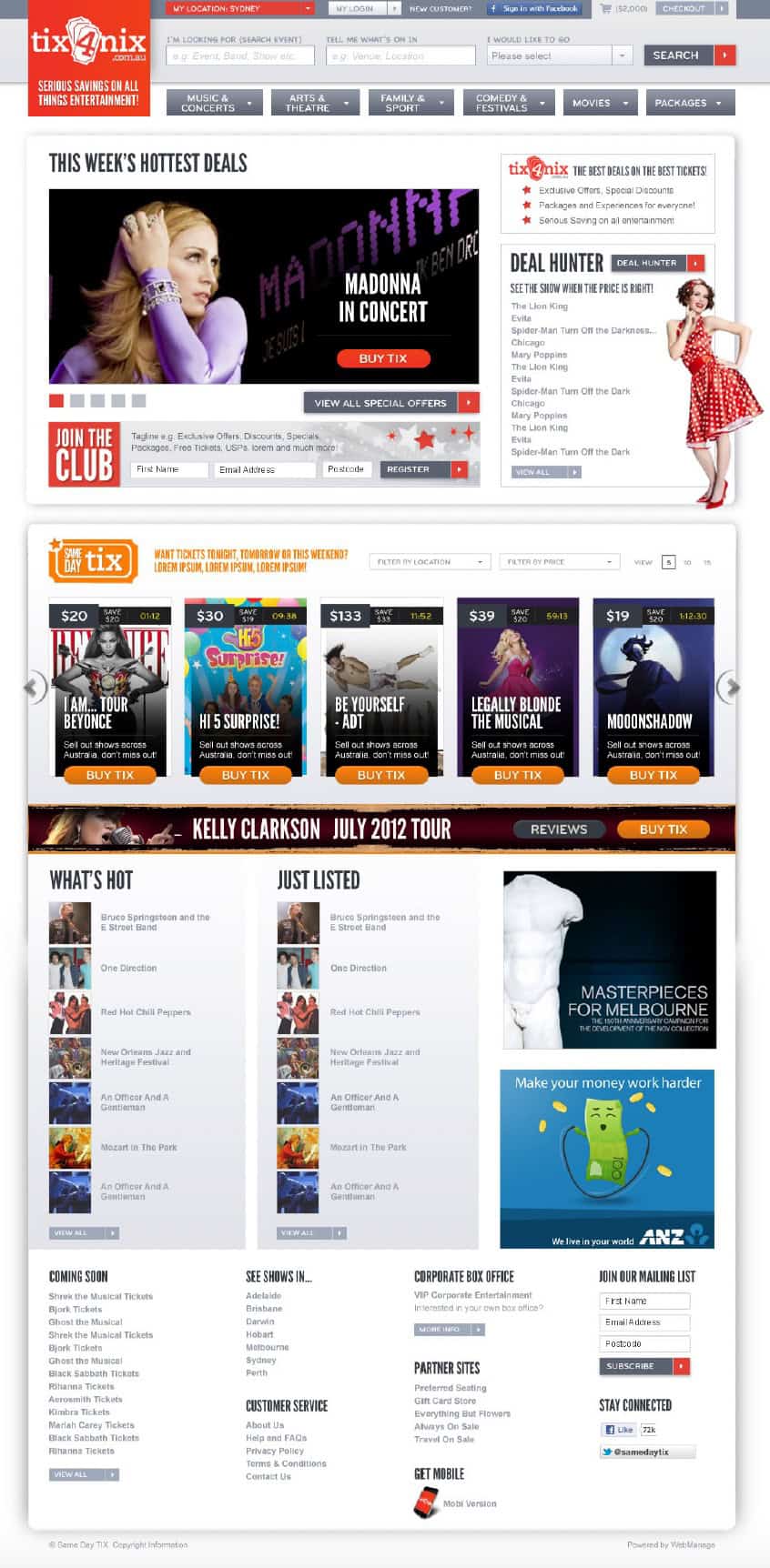 Webmanage client portfolio display with diverse business logos and testimonials.